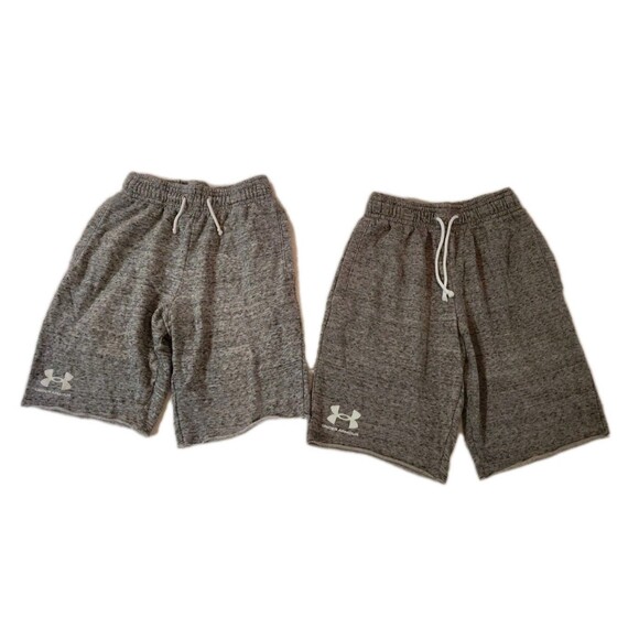 2 Pair Men Under Armour UA RIVAL Terry gym sweat shorts, 10" Inseam Size Small - Picture 1 of 7